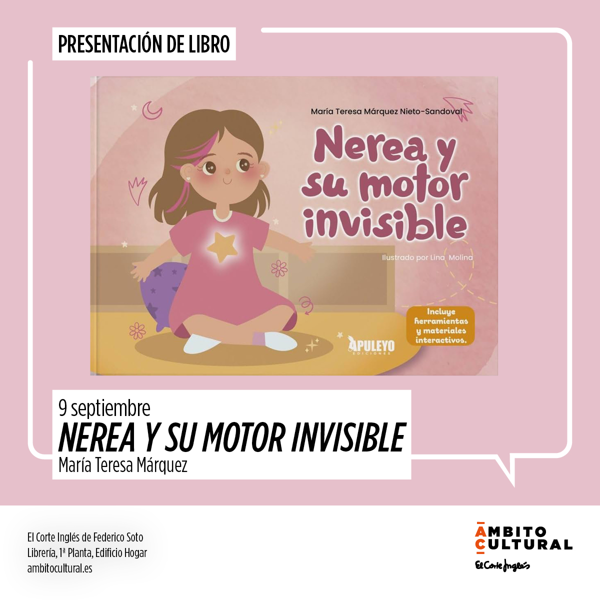 Presentación libro “Nerea y su motor invisible” de María Teresa Márquez